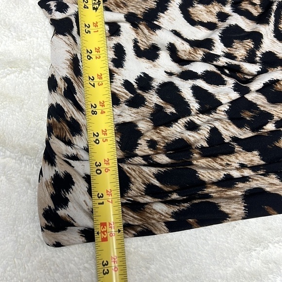 𝅺THALIA Sodi Animal print Rusched dress Size XS (D4) - Picture 8 of 12